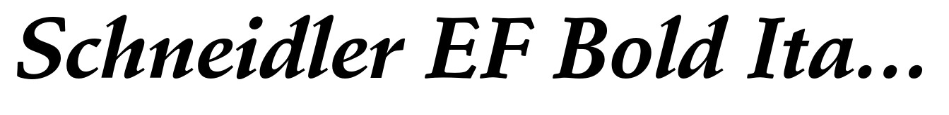 Schneidler EF Bold Italic